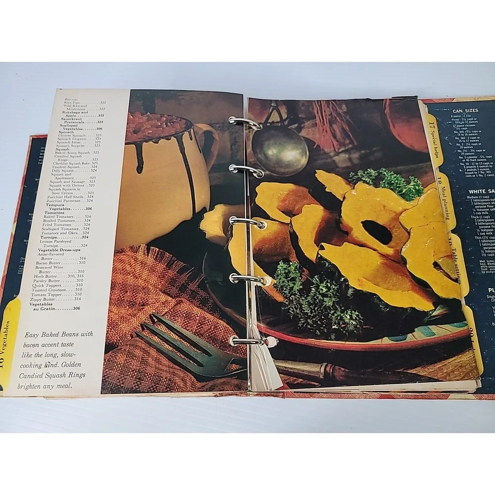 1968 Meredith Press Better Homes & Gardens New‎ Cook Book Hard Cover Binder